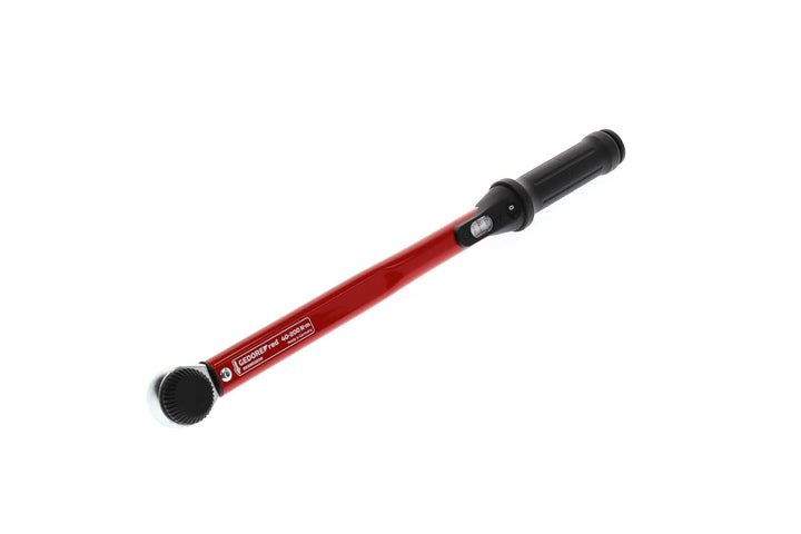 GEDORE red Drehmomentschlüssel für Links- und Rechtsgewinde, 1/2 Zoll, 40-200 Nm, Stahlrohr, Rot/Sch