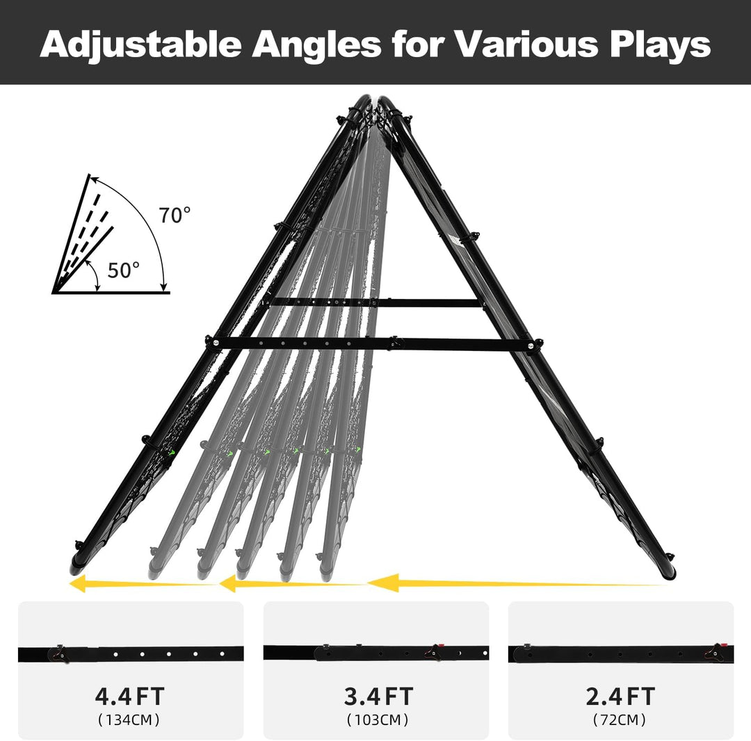 BAGAIL Doppelseitiges Rebounder-Netz, Fussballnetze, verstellbare Winkel, anpassbare Struktur, Rebou