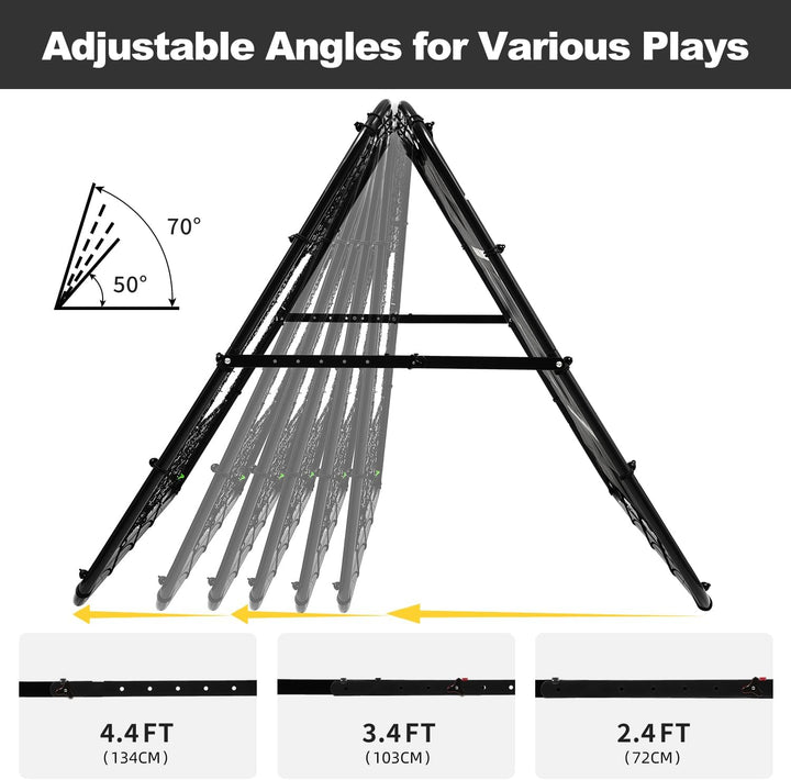 BAGAIL Doppelseitiges Rebounder-Netz, Fussballnetze, verstellbare Winkel, anpassbare Struktur, Rebou