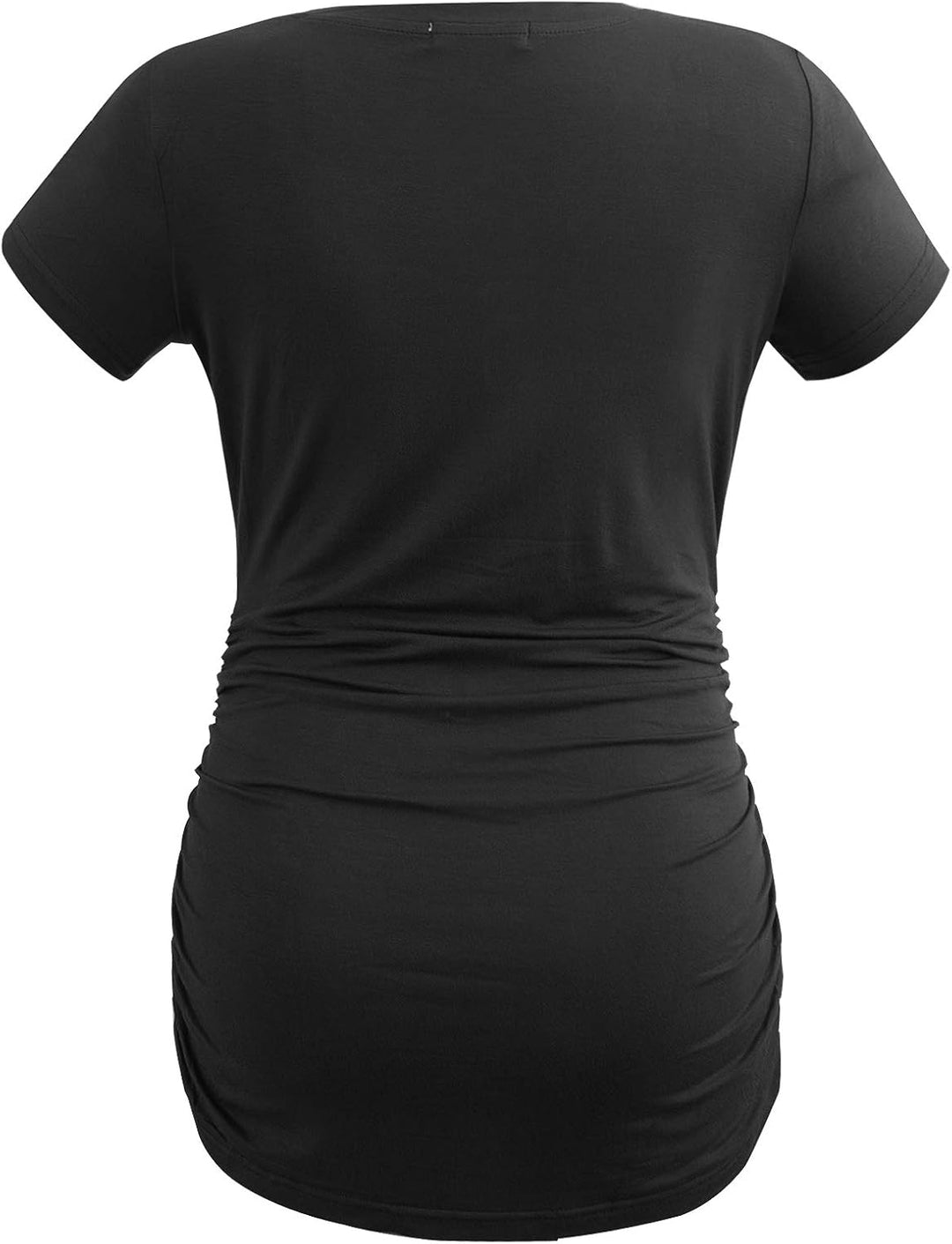Smallshow Damen Umstandstop V Hals Schwangerschaft Seite Geraffte Umstandskleidung Tops T Shirt 3 Pa