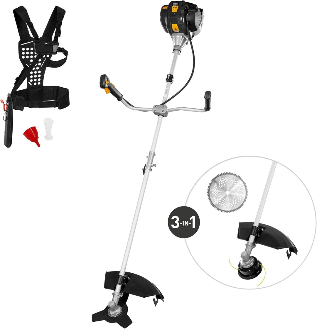 TEXAS Profi Benzin Motorsense BC358D 3in1 Rasentrimmer Freischneider Benzin 4-Takt | 35,8 CCM | 42 c