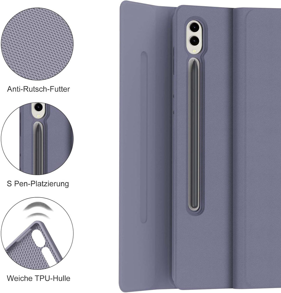 IVEOPPE Tastatur für Samsung Galaxy Tab S10 Ultra 2024, Hülle mit Tastatur Galaxy Tab S10 /S9 Ultra,