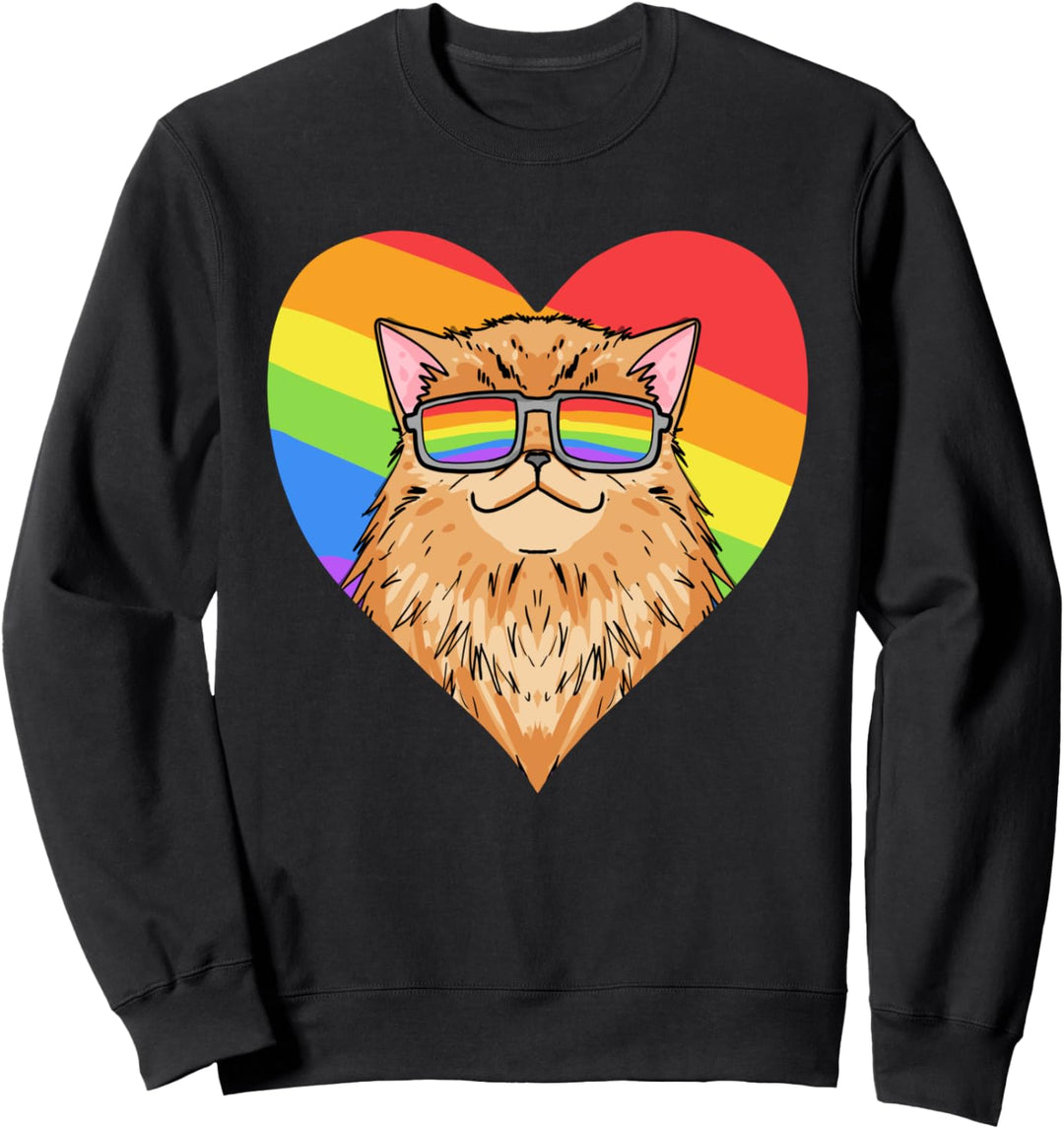 LGBT Rainbow - Perserkatze - Gay Pride - LGBT Herz Tier Sweatshirt