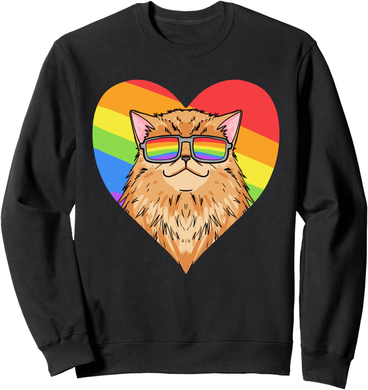 LGBT Rainbow - Perserkatze - Gay Pride - LGBT Herz Tier Sweatshirt
