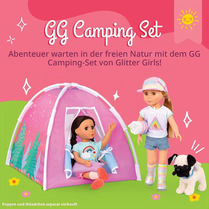 Glitter Girls - GG Camping Set - Campingset - Spielzelt & Regenbogen-Schlafsack - Outdoor-Abenteuer-