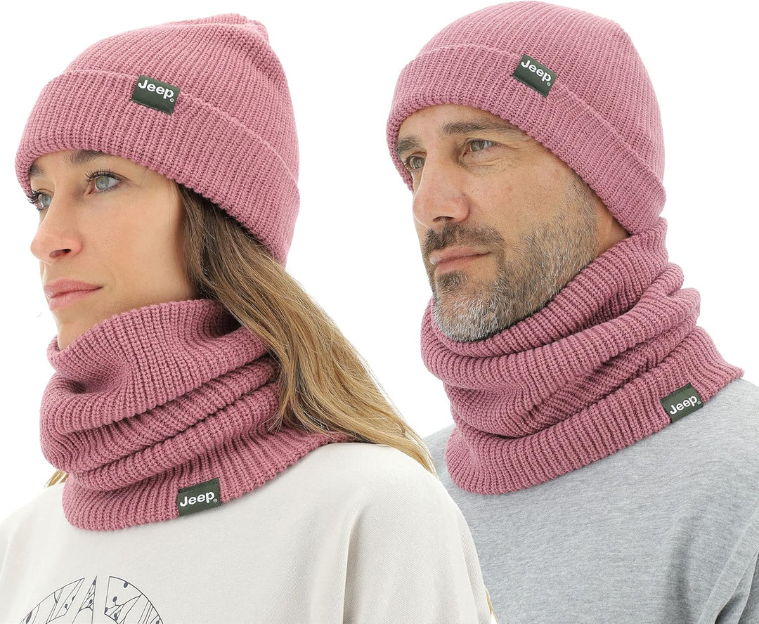 Jeep Unisex Hat J Ribbed Tricot Hat with Cuff J22w Einheitsgrösse Dusty Rose, Einheitsgrösse Dusty R