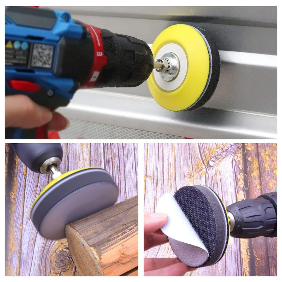 VIBRATITE 184 Stück Schleifscheiben 50mm Klett Nasse Trockene Schleifpads, (Körnung 60-10000) Sandpa