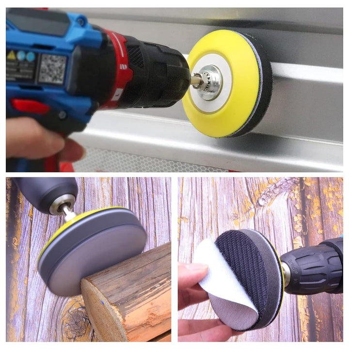 VIBRATITE 184 Stück Schleifscheiben 50mm Klett Nasse Trockene Schleifpads, (Körnung 60-10000) Sandpa
