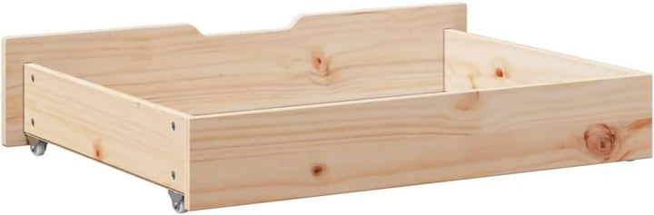 vidaXL Bettschubladen 2 Stk., Bettkasten Holz Aufbewahrung mit Rollen, Bett Schublade Bettauszug, Be