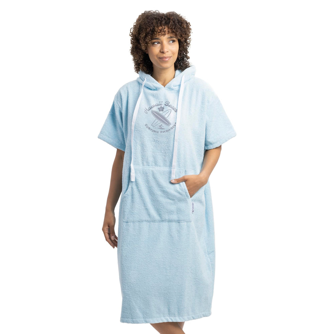 Badeponcho Unisex - Surf Poncho aus 100% Baumwolle - Handtuch für Erwachsene - Bademantel für Damen