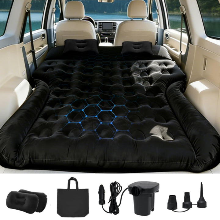 Auto Luftmatratze, SUV Aufblasbare Matratze Camping Bett 185X140X20cm Schwarz Full-Matratze, Schwarz
