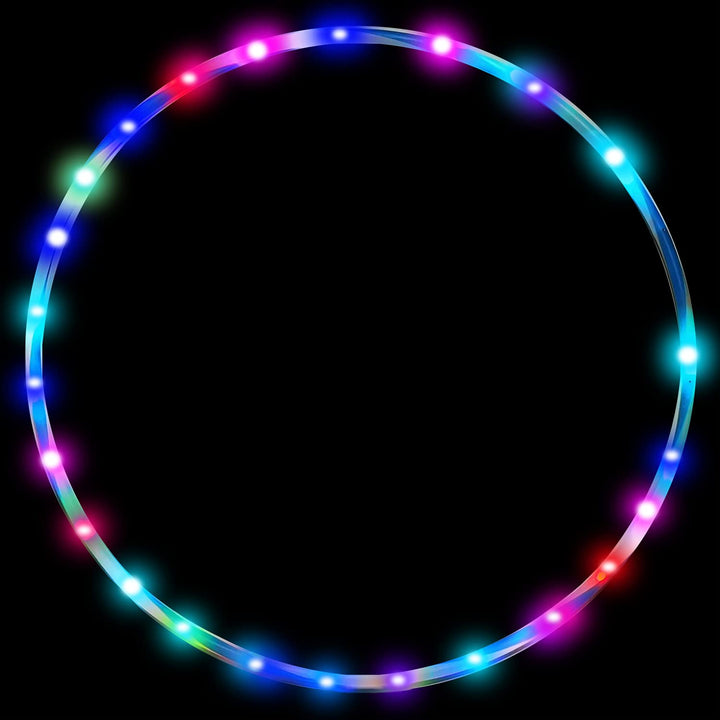 Led Hulas Hoop Reifen für Erwachsene 10 Farben Strobing Multiple Light Ändern Fitness Tanzen Übung G