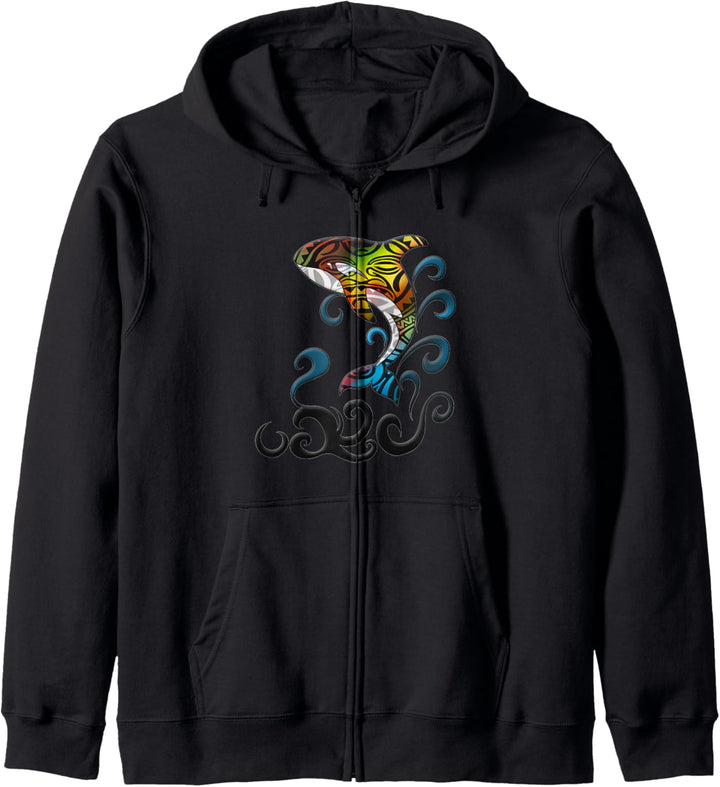 Buntes Wasser Orca Sprung Kids Junge Mädchen Waloutfit Orca Kapuzenjacke