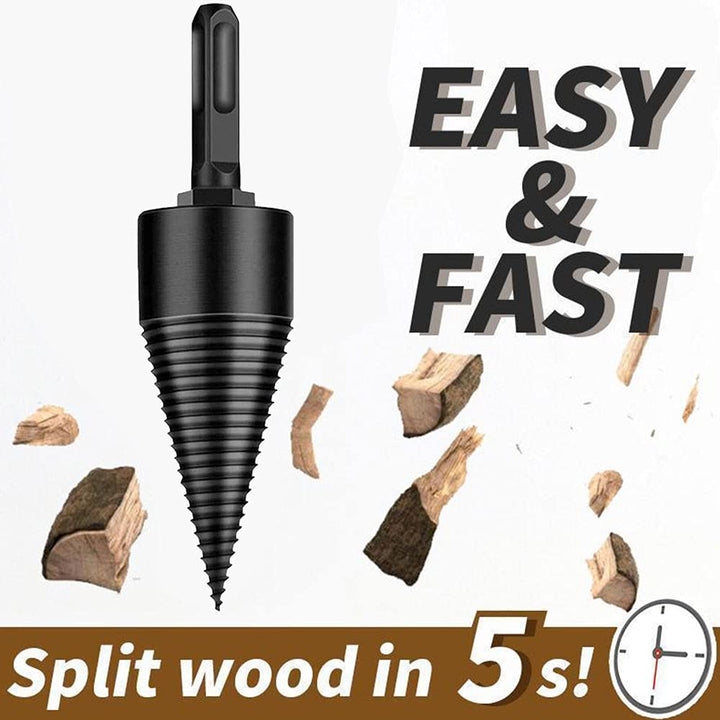 Holzspalter Bohrer, Bohrkegel Holzspalter Schraube Kegel Holz für Bohrmaschine, 4 Stück Holzspalter
