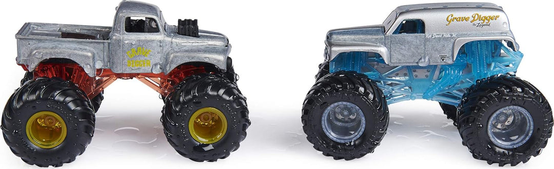 Monster Jam Official Grave Digger vs. Grave Digger (1982 Retro) Farbwechselnde Die-Cast Monster Truc