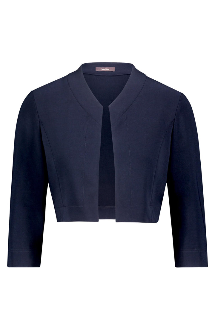 Vera Mont Damen Bolero-Jacke figurbetont 52 Blau, 52 Blau