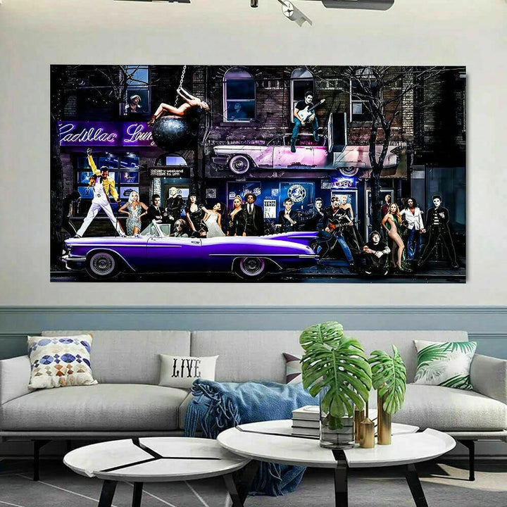 Magic Canvas Art Stars MusikerLeinwandbild 1- teilig Hochwertiger Kunstdruck Wandbilder – B8150, Grö