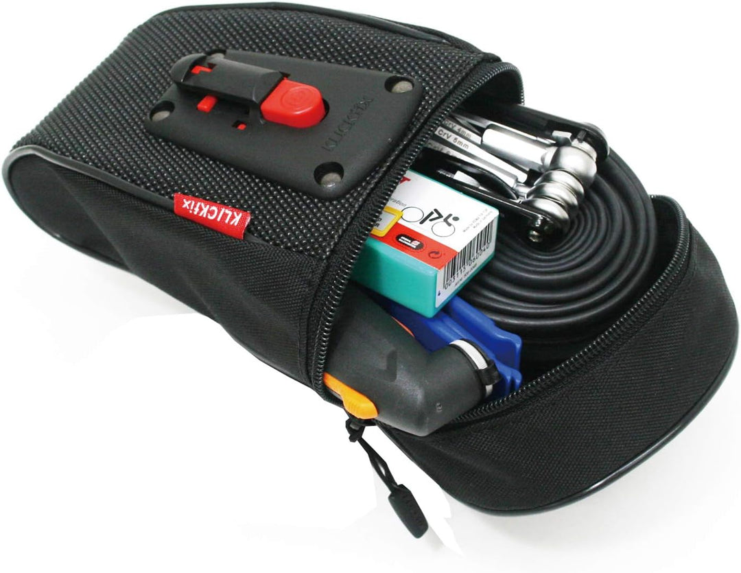 KLICKfix 0297S Farradtasche Micro 15O Plus Satteltasch, Schwarz, 19 x 9 x 7 cm, Schwarz