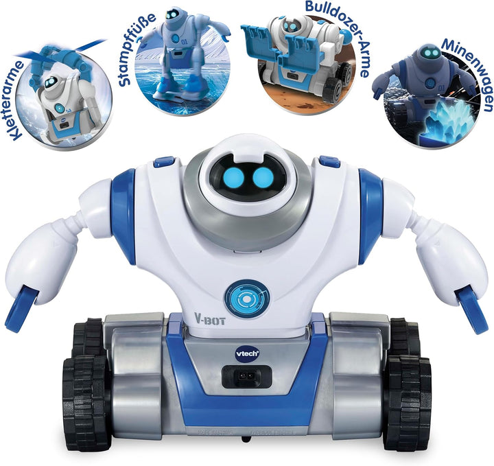 VTech V-Bot – 5-in-1 Roboter mit motorisierten Funktionen und spannenden Missionen – Für Kinder von