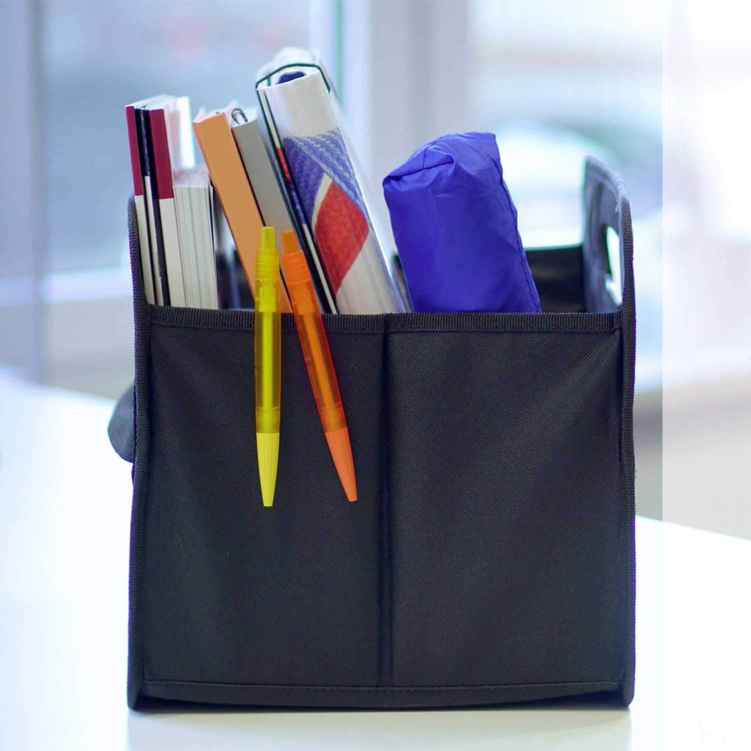 2 Stück Faltbare Kofferraumtasche schwarz hohe Tragkraft Polyester Klappbox Flexbox