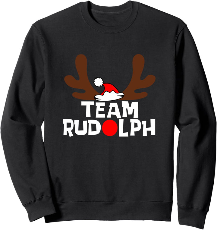Lustige Weihnachtsmann Mütze Team Rudolph Sweatshirt