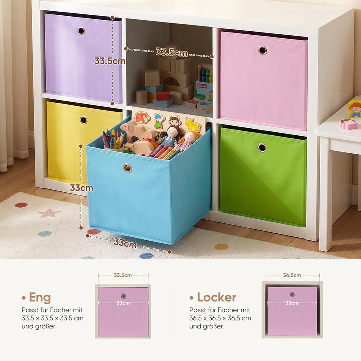 Sekey Aufbewahrungsbox Stoff, Faltbox Organizer mit Griff, Einsatz für Kallax Regal, EKET Würfelrega