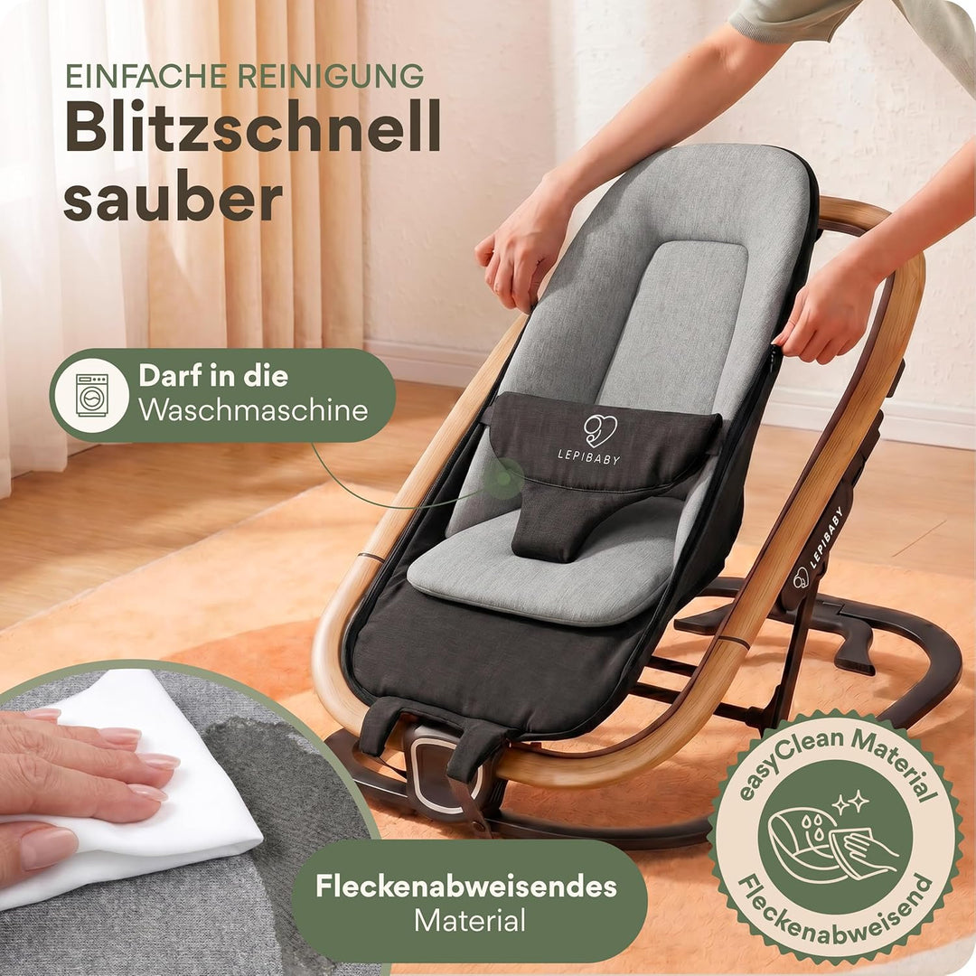 FlexiBu Babywippe Faltbar &amp; Verstellbar | Baby Wippe Neugeborenen bis 12 Monate | Bouncer Newborn-Ei