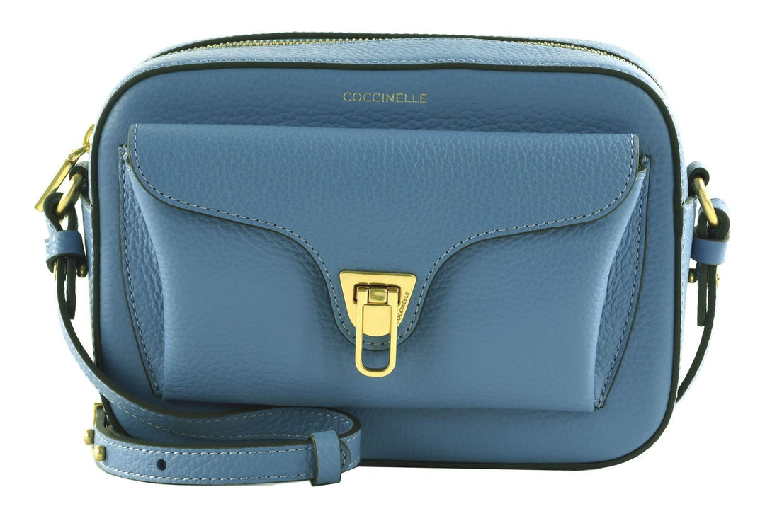 Coccinelle Leder Umhängetasche Beat Soft Camera Bag Azul Einheitsgrösse, Azul Einheitsgrösse