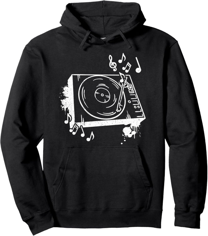 Plattenspieler Herzschlag Vinly Geschenk DJ Pullover Hoodie