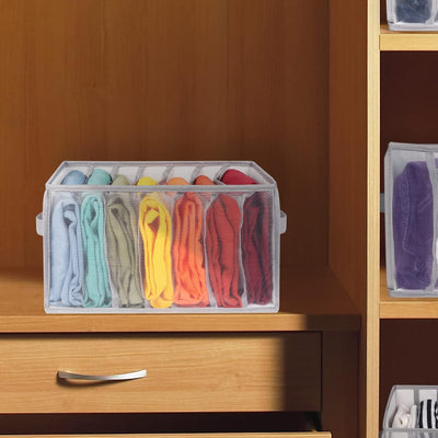 Univivi Grosse Kleiderschublade Organizer, Tragbarer Netzkleiderschrank Kleidung Organizer für Leggi