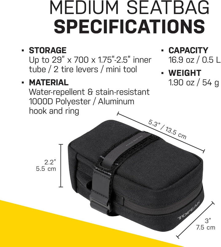 TOPEAK, Elementa, Satteltasche, Slim, schwarz, M M Schwarz, M Schwarz