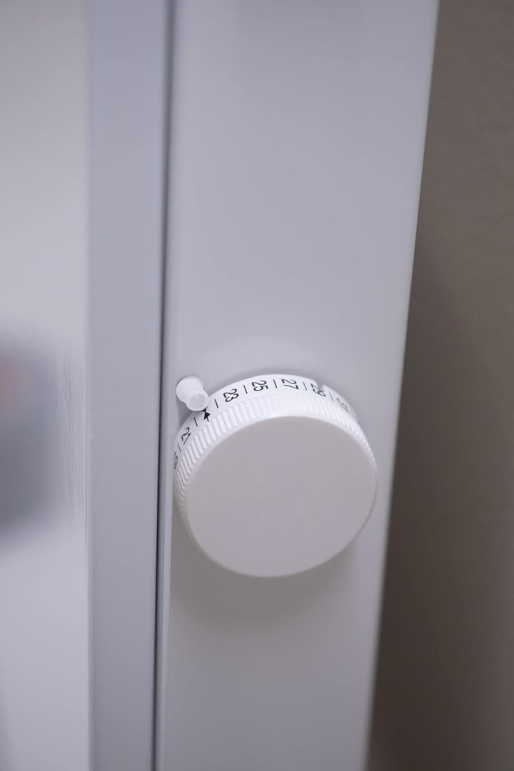 Adax VP12 H Elektroheizkörper - Weiss, 2500W | Thermostat mit Zeitschaltuhr - Bluetooth-Programmieru