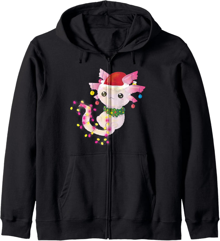 CHRISTMAS LIGHTS AXOLOTL LURCH BAUM LICHTER DEKO WEIHNACHTS Kapuzenjacke