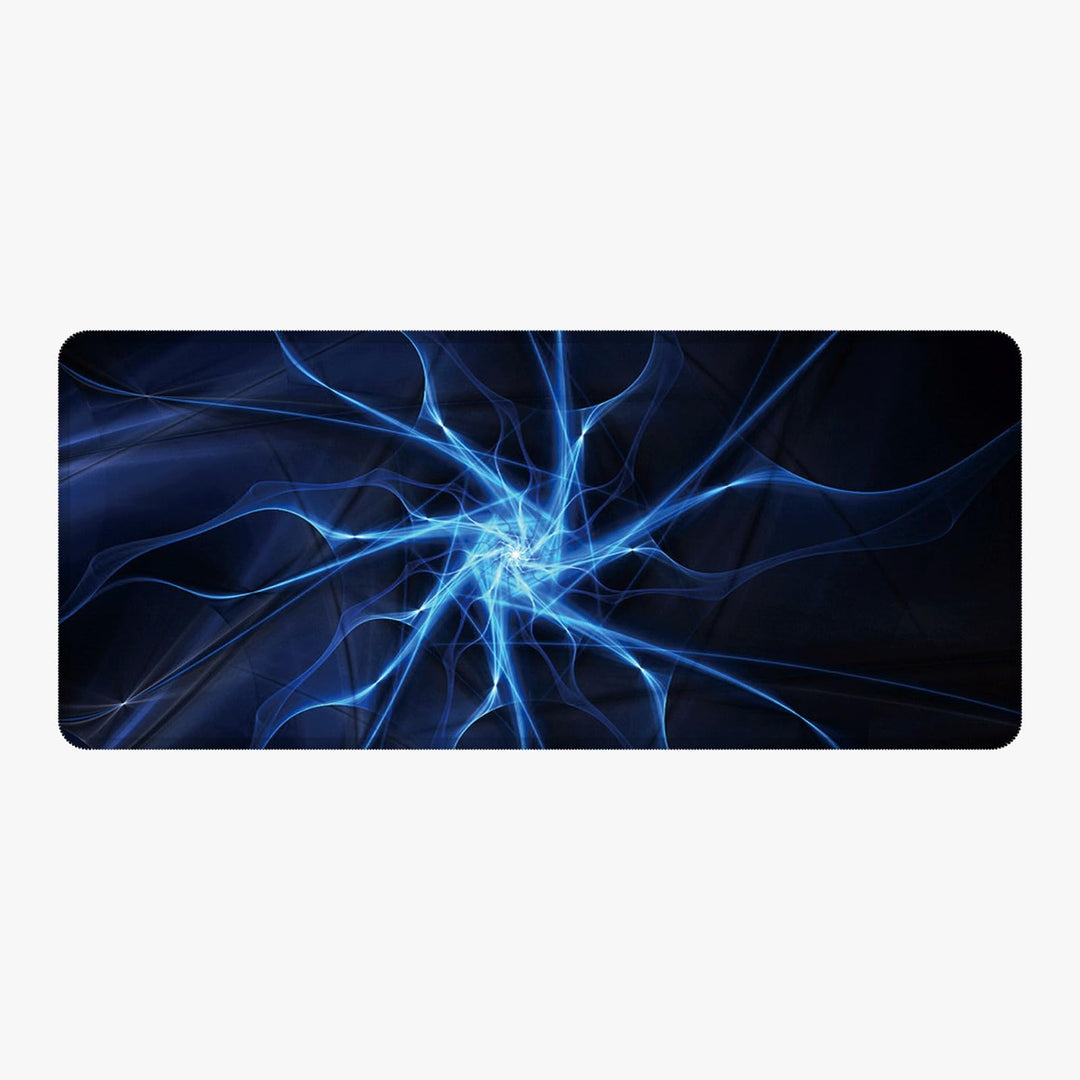 Silent Monsters Mauspad XXL 900 x 400 mm grosses Mousepad Blitz Gewitter - Vernähter Rand, rutschfes
