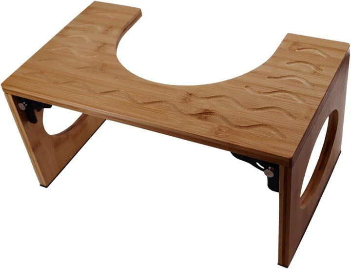 Lacers PurpleLine Toilettenhocker aus Bambus klappbar Ergonomischer WC-Hocker 400x250x205mm platzspa