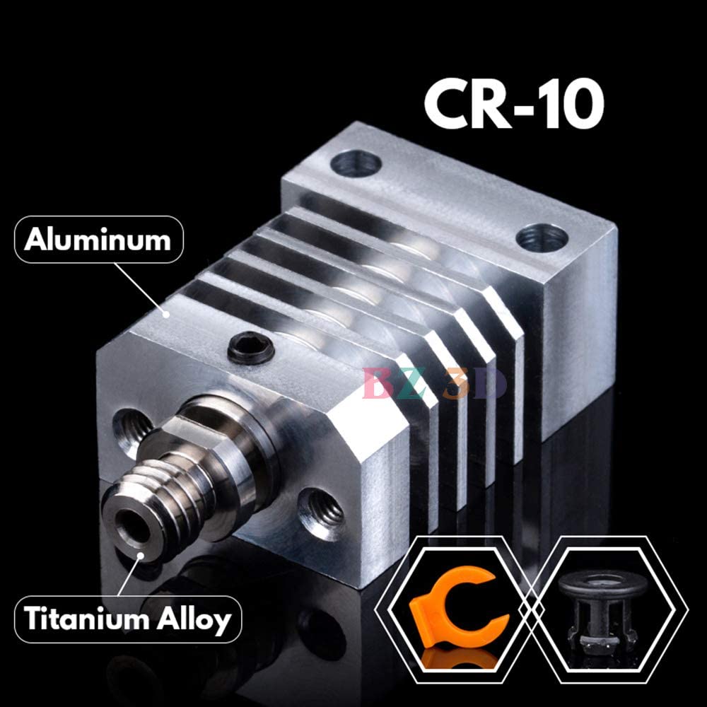 BZ 3D CR10 Kühlkörper All Metal Hotend Upgrade + Heatbreak aus Titanlegierung für CR-10/10S/CR10 S4/