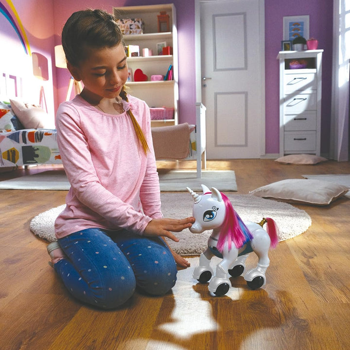 Lexibook Power Unicorn® Mein Roboterhund zum Trainieren Programmierbarer Roboter mit Fernbedienung,