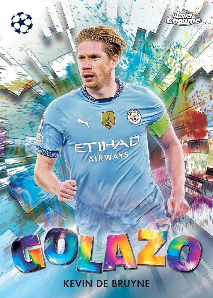 2024-25 Topps Chrome® UEFA Club-Wettbewerbe - Vorteilsbox - 7 Packungen pro Box - 4 Karten pro Packu