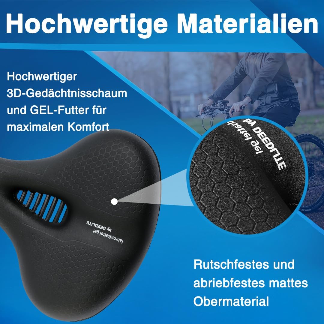 Deedlite Bike Sattel Premium Universal Sattel Pro 3.0 - Endlich Schmerzfrei Radfahren | Bequem Weich