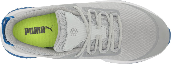 PUMA Herren Fusion Grip Extra Wide Golfschuh 45 EU Weit Flach Hellgrau Puma Silber Pu, 45 EU Weit Fl