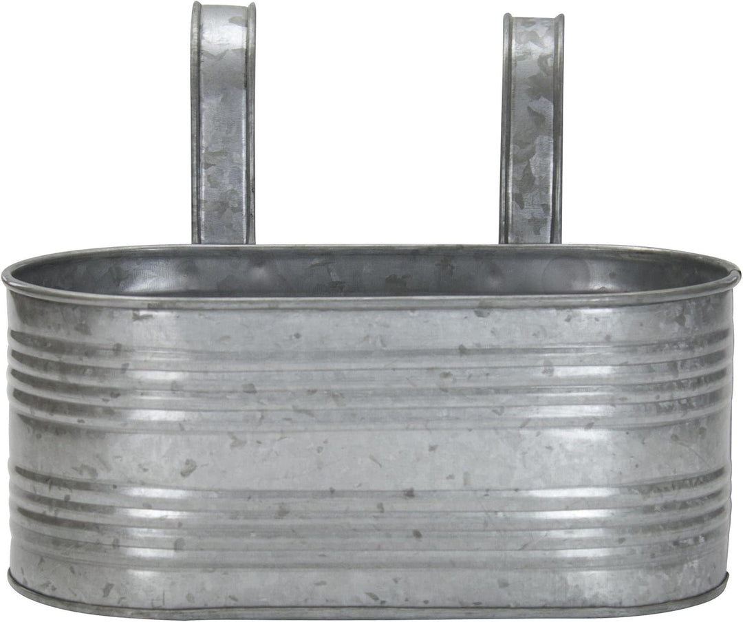 DARO DEKO Balkonkasten mit Henkel verzinkt - 3er Set - Balkonhänger Balkontopf, 3er Set