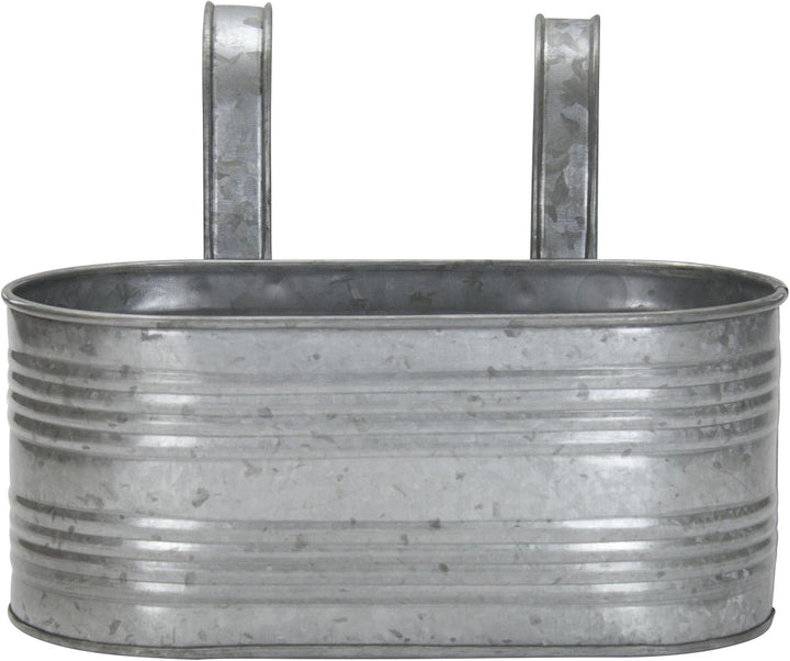 DARO DEKO Balkonkasten mit Henkel verzinkt - 3er Set - Balkonhänger Balkontopf, 3er Set