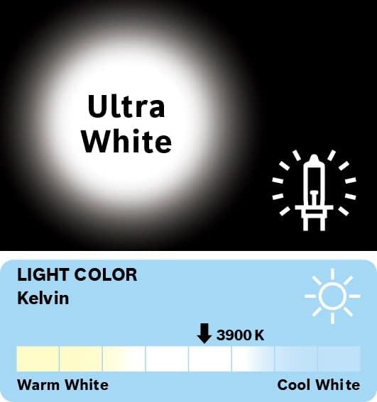 Bosch W5W Ultra White Halogen-Glühlampe für Auto-Scheinwerfer, 12 V 5 W, mit modernem weissem LED-Lo