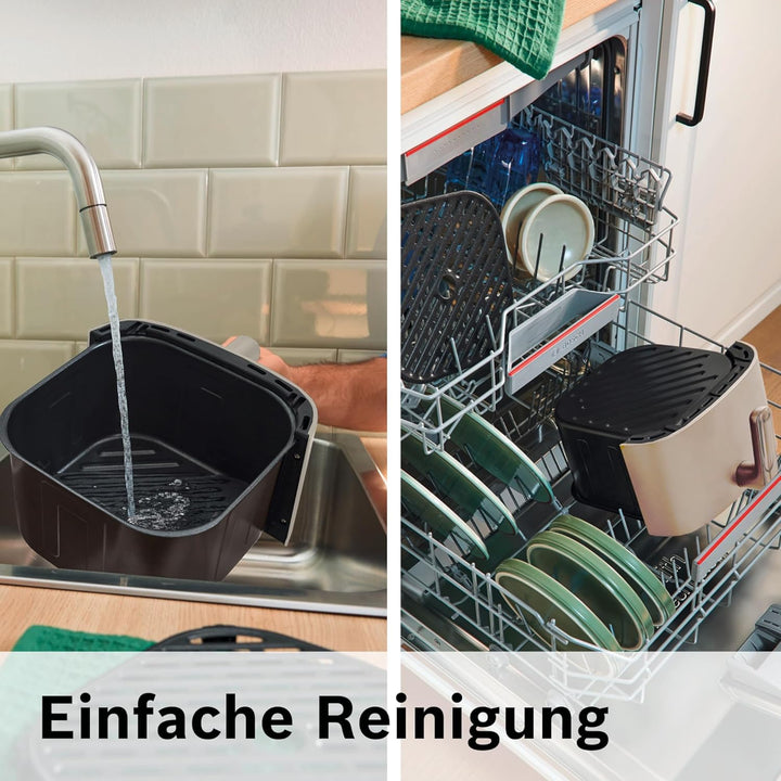 Bosch Heissluftfritteuse Serie 4, XL Air Fryer, creme, 6,1 L Fassungsvermögen, 7 Voreinstellungen, A