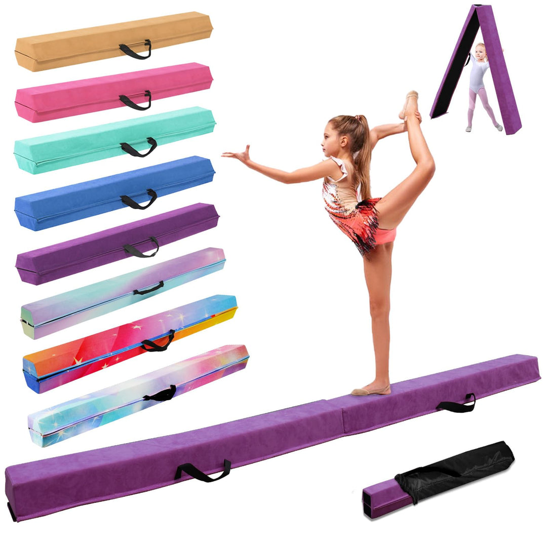 Schwebebalken Klappbar, Rutschfester Boden, 240/270/300 cm | für Kinder &amp; Erwachsene | Turnen &amp; Gymn