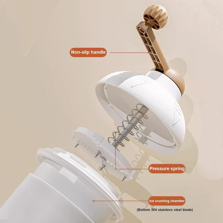 Slushy Maker Und Eismaschine, Eiscrusher Mit Manueller Kurbel, Ice Crusher Ideal Für Unterwegs