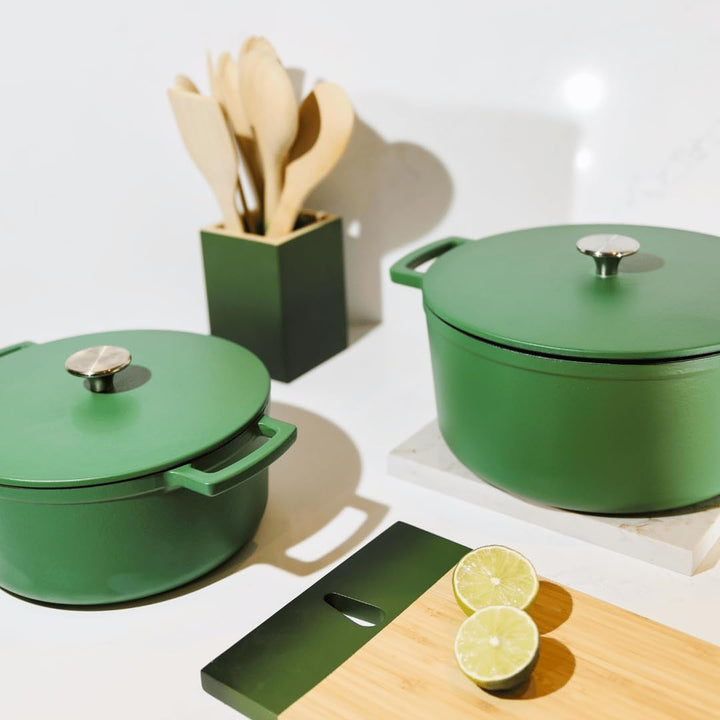 Cook&Pan Dutch Oven Gusseisen Topf Brot Backen 6,5L - [Greenshield] Antihaft PFAS & Teflon-frei - Id