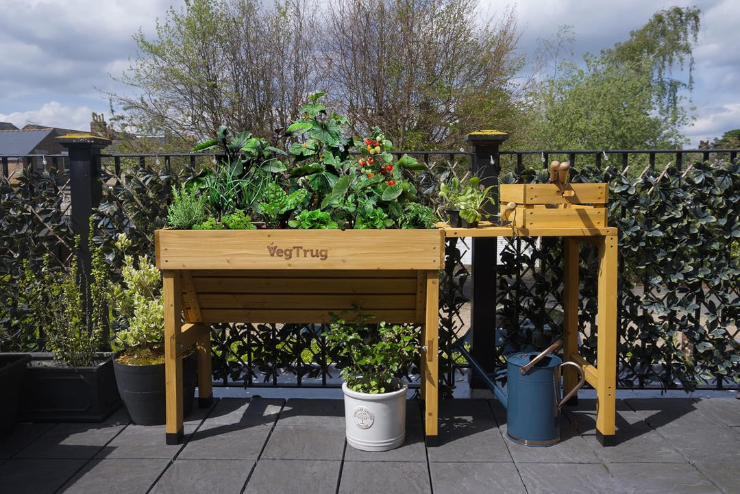 VegTrug Beistelltisch Wall Hugger 100% FSC zertifiziertes Holz, Natur
