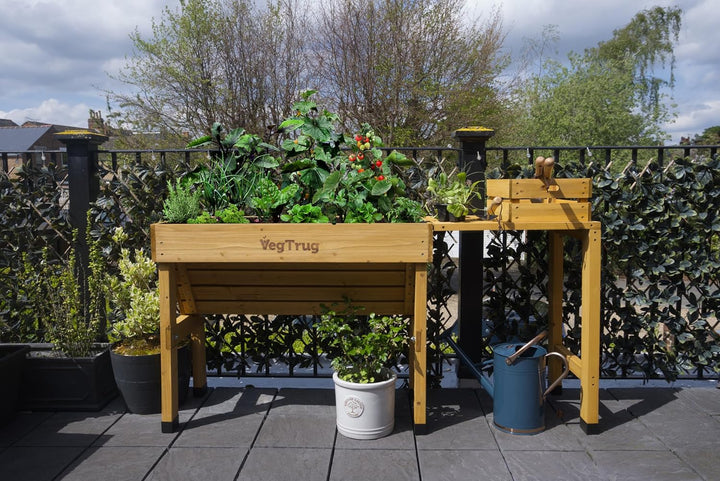 VegTrug Beistelltisch Wall Hugger 100% FSC zertifiziertes Holz, Natur