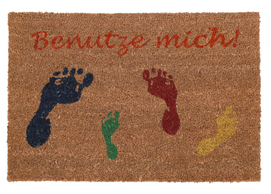 Betz Kokosmatte aus 100% Kokos - Fussmatte - Fussabstreifer –Schmutzfangmatte Muster Benutze Mich Gr